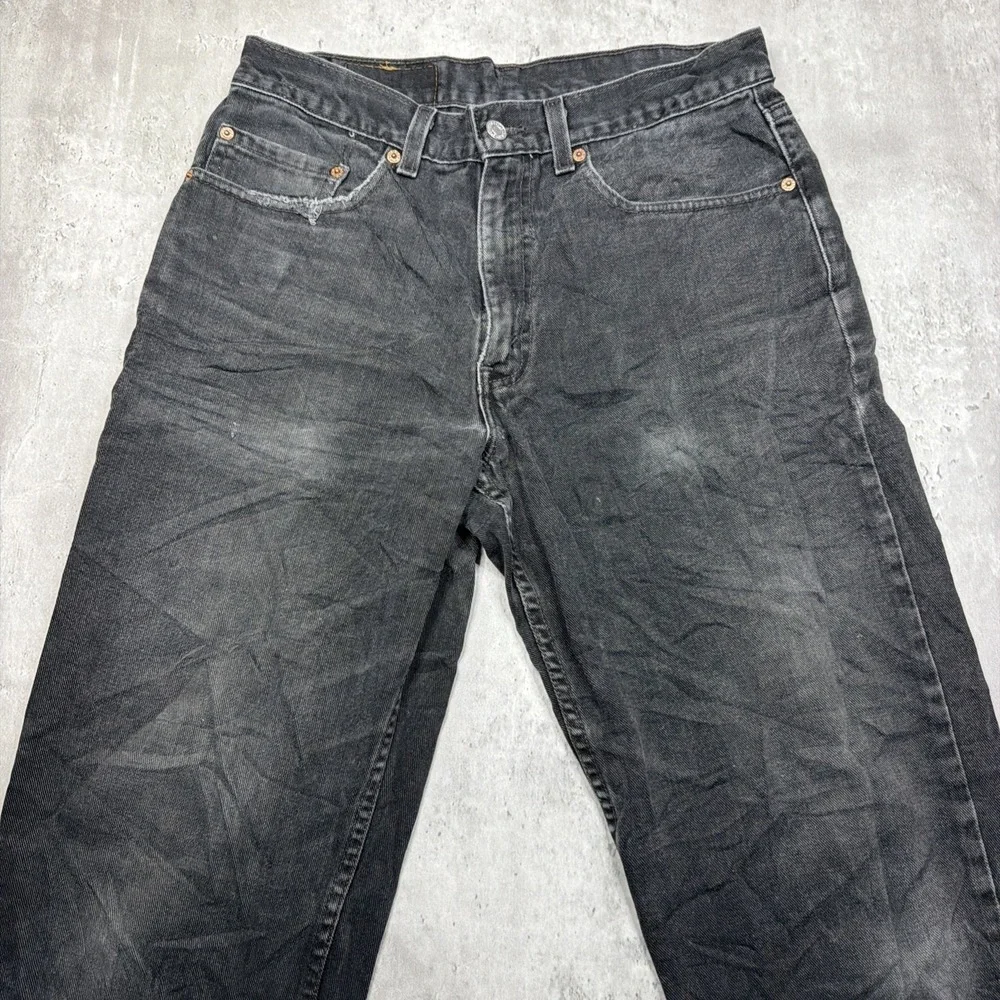 Vintage 90s Levi's 550 Relaxed Fit Jeans Men 33x30 Black Made in USA Grunge Work